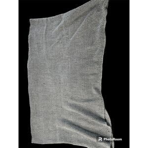 H&M Unisex Black & White Ribbed Cowl Neck Infinity Scarf Soft Onesize